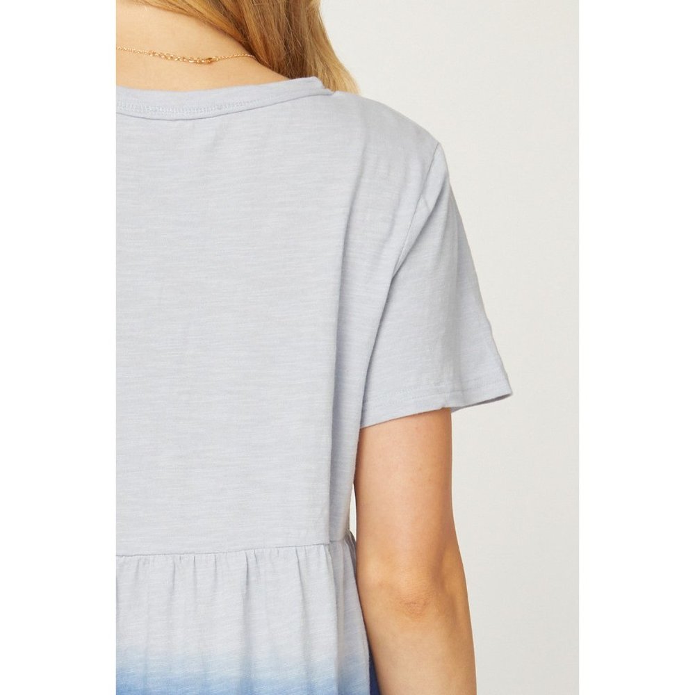 Entro Ombre Tiered Top, Blue - Picture 6 of 6